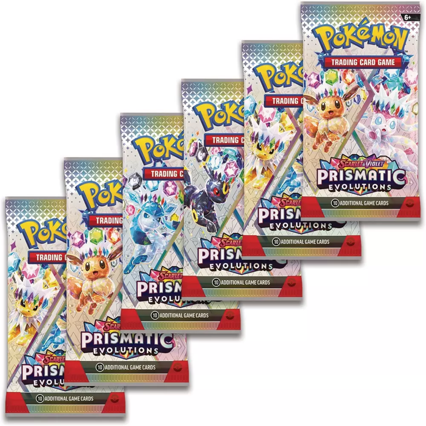 Prismatic Evolutions Bundle Pokémon TCG 6 booster pakker